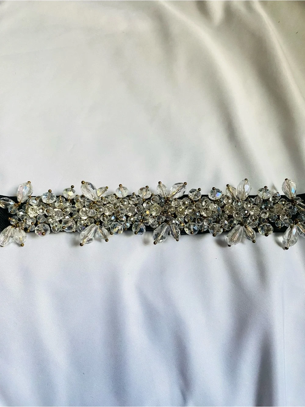 Crystal Beaded Black Belt